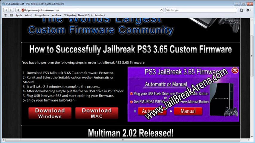 how to upload custom firmware ps3
