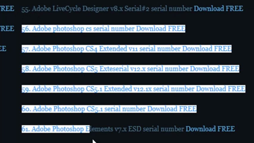 how to change adobe cs3 serial number