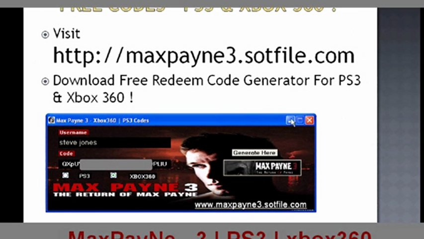 Code Generator For Max Payne 3