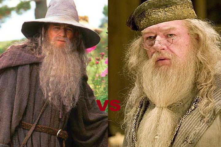 dumbledore vs gandalf actors