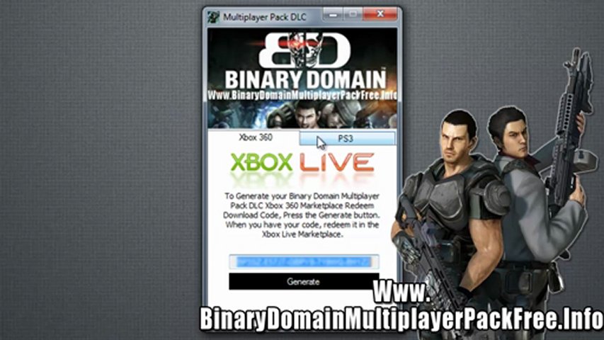 binary domain multiplayer pack dlc codes free binary domain ...