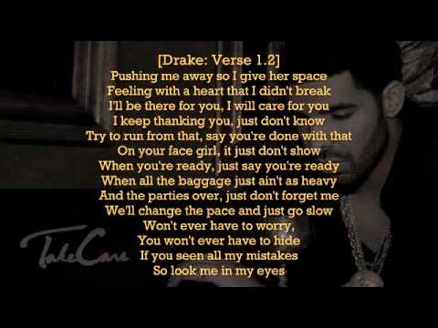 Drake Take Care Lyrics Video